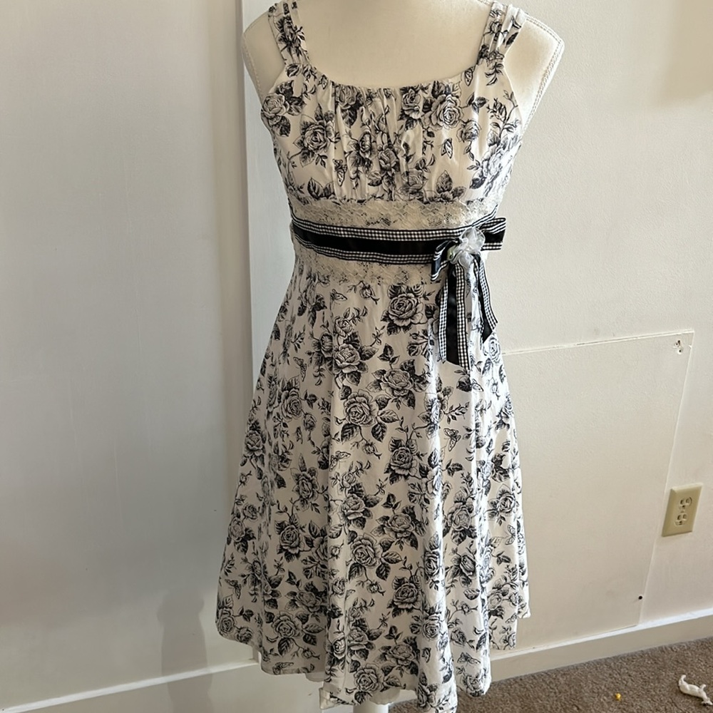 Beautiful rose toile girls dress